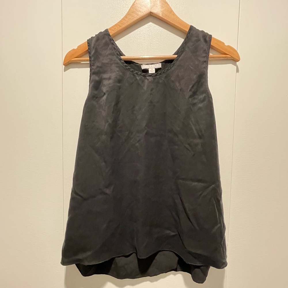 Lunya Washable Silk Sleep Set (Black, Size M)